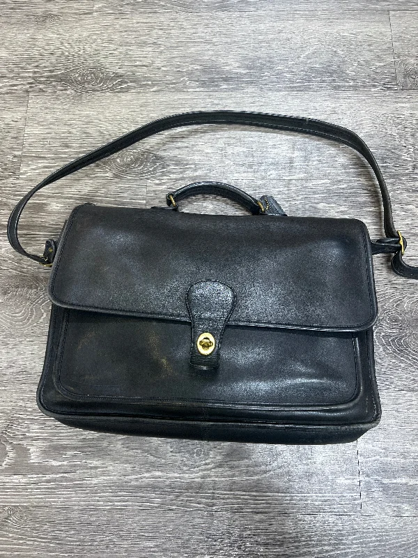 Coach Leather Flap Briefcase Handbag (Size Large)