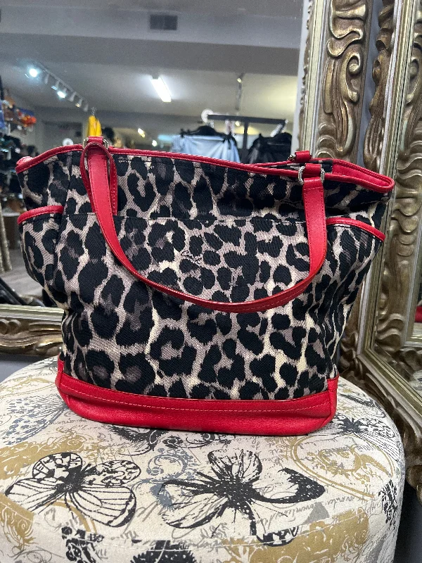 Coach Leopard Nylon Handbag