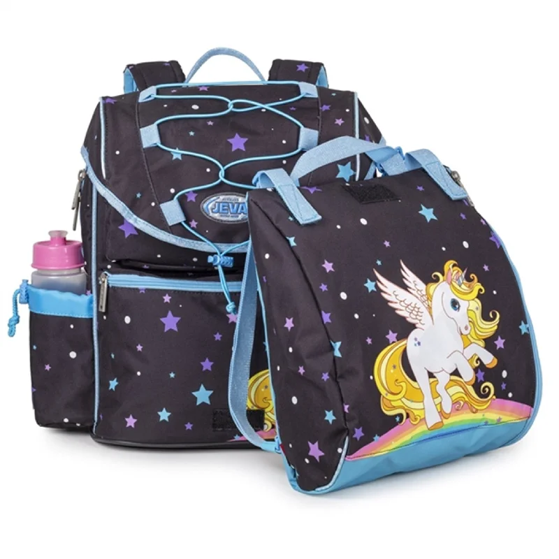 JEVA School Bag Golden Unicorn