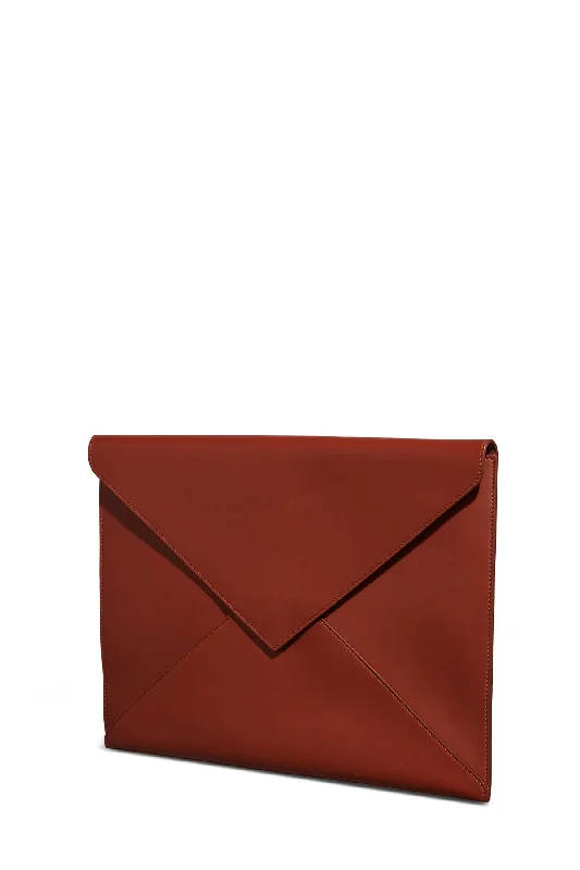 Large Envelope in Cognac Nappa Leather