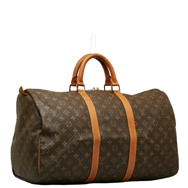 Louis Vuitton Monogram Keepall 50 Handbag Boston Bag M41426 Brown