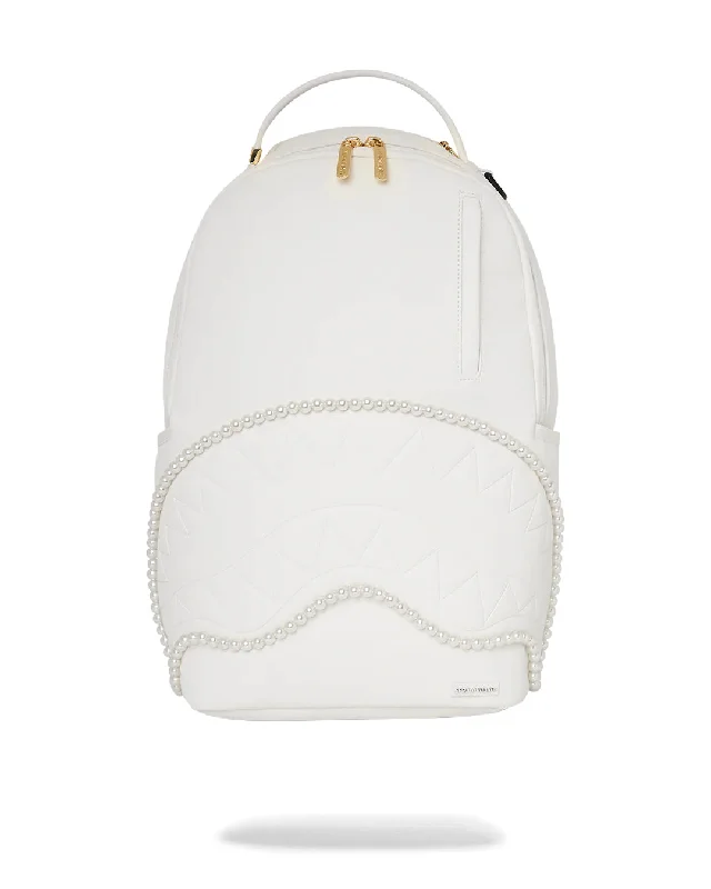 Sprayground Backpack PEARL SHARKMOUTH BACKPACK White