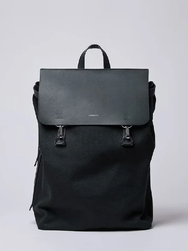 Sandqvist Hege Metal Hook Backpack in Black