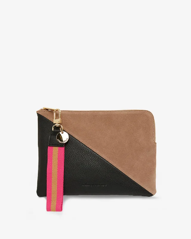 Paige Clutch Splice - Black & Fawn