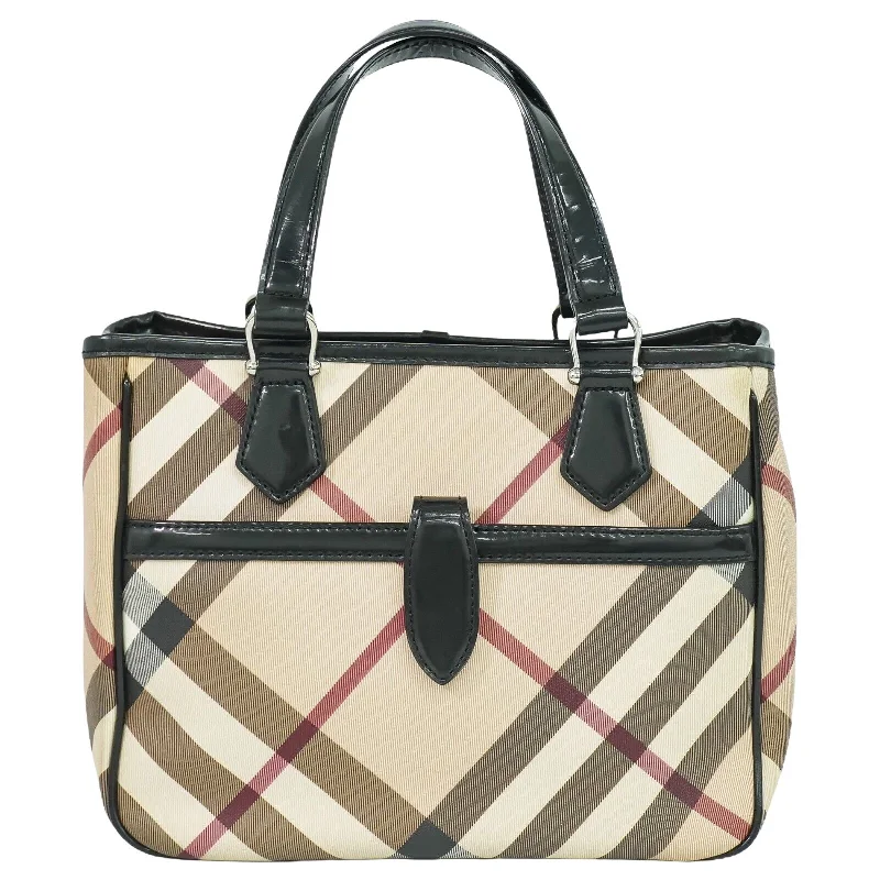 Burberry Nova Check  Canvas Handbag (Pre-Owned)