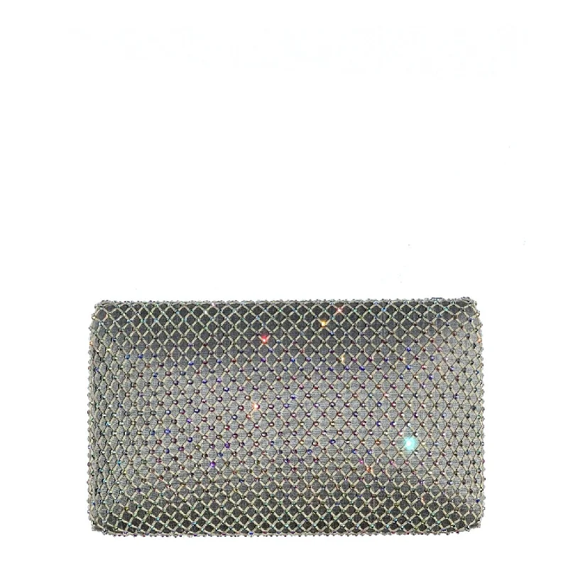 Champagne Fishnet Clutch