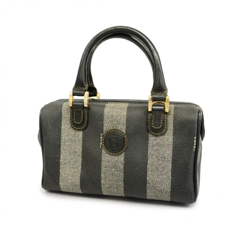 Fendi Pequin  Canvas Handbag (Pre-Owned)