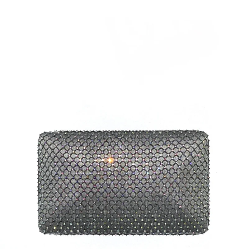 Gray Fishnet Clutch