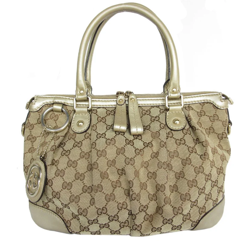 Gucci Gg Canvas  Canvas Handbag (Pre-Owned)