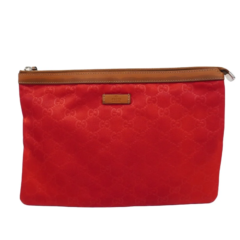 Gucci Gg Nylon  Canvas Clutch Bag (Pre-Owned)