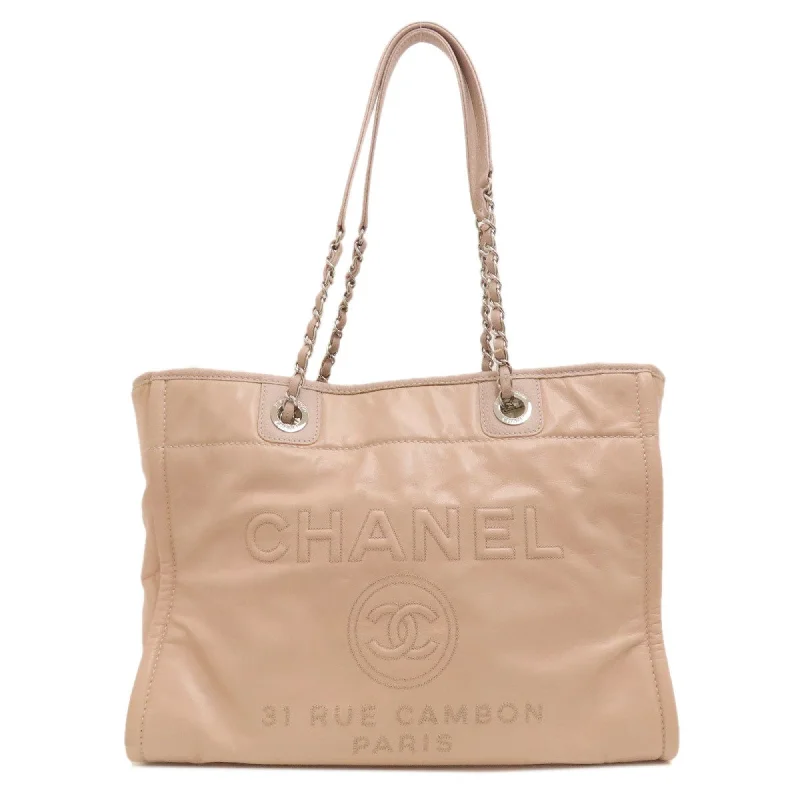 Chanel Deauville  Leather Tote Bag (Pre-Owned)