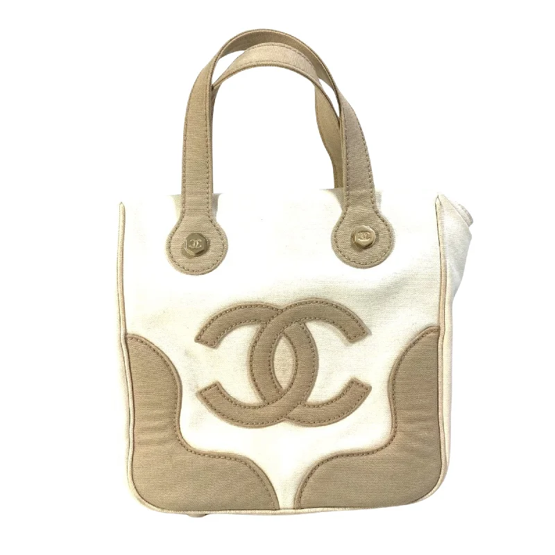 Chanel Logo Cc  Canvas Tote Bag (Pre-Owned)