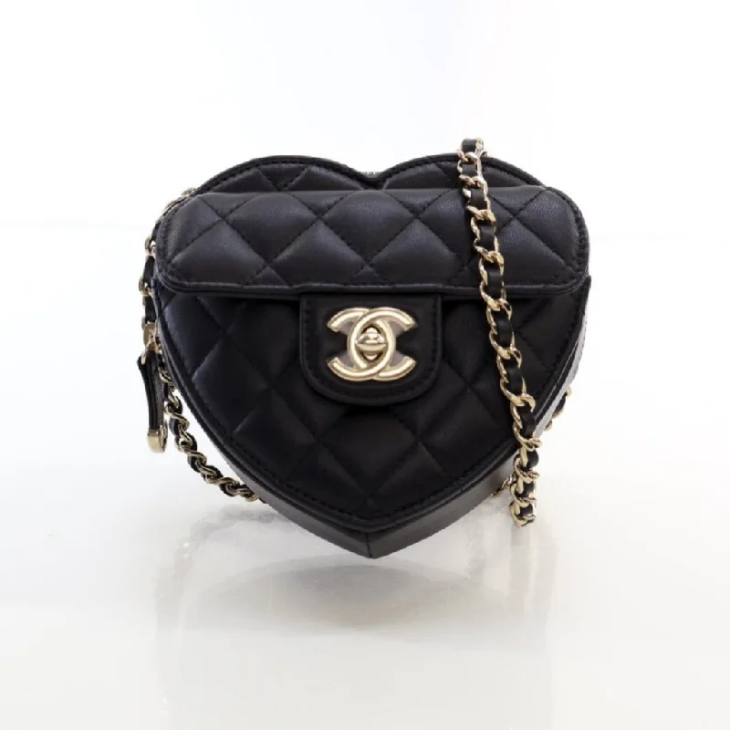 Chanel Mini Heart Bag Black Lambskin