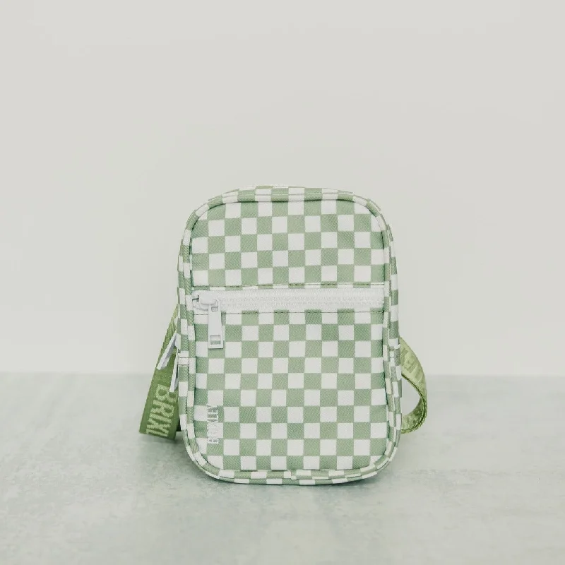 Green Checkered Crossbody Sling