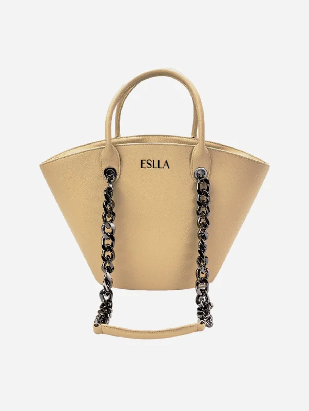 Seva Vegan Cactus Leather Tote | Beige Sand