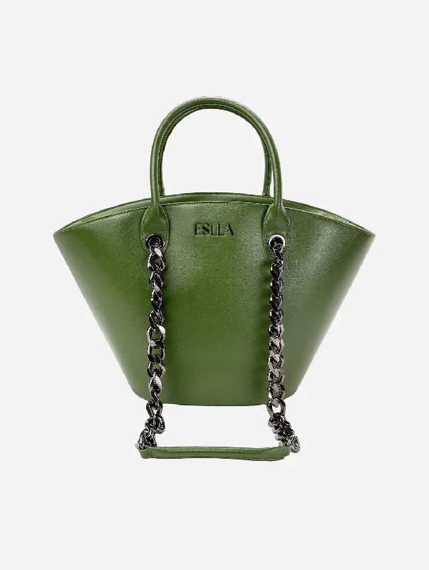 Seva Vegan Cactus Leather Tote | Green Helen