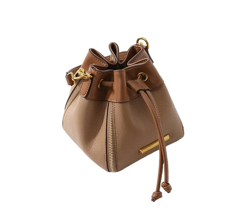 Chic Genuine Leather Designer Bucket Bag: New Fashion for Women