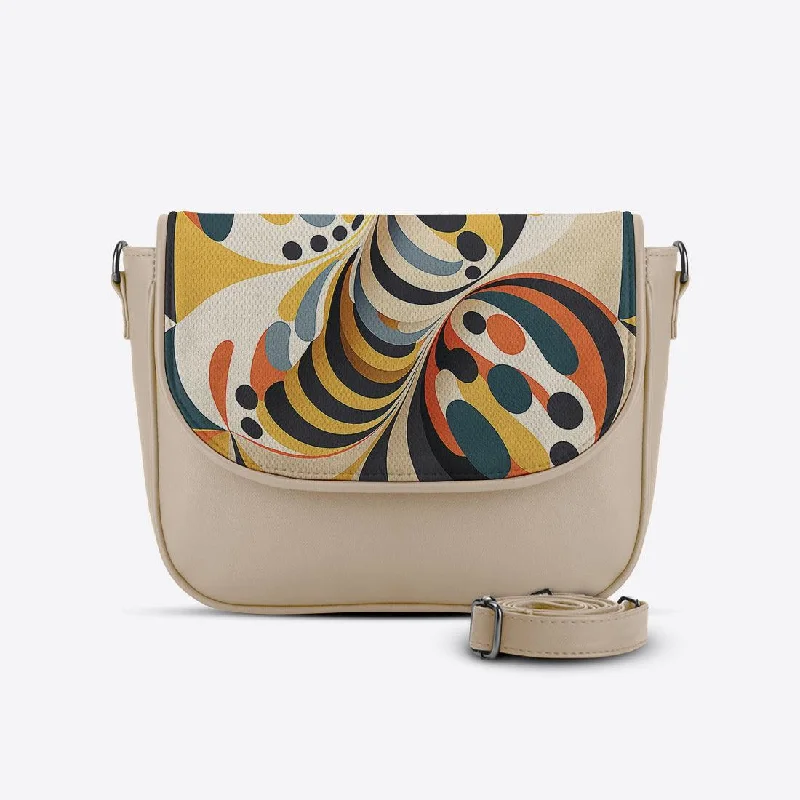 Beige Messenger Crossbody illusion