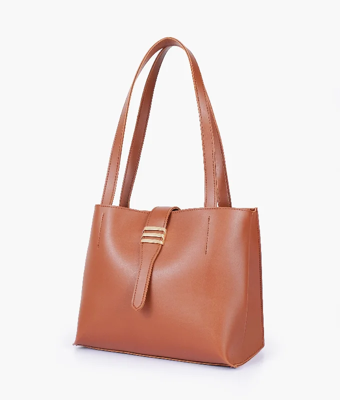 Brown mini tote bag