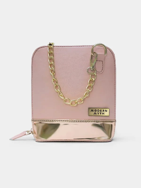 Caravan Powder Pink & Rosegold Crossbody Bag | Modern Myth