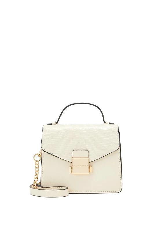 Valentino Carrie Mini Crossbody Bag, Reptile Ecru