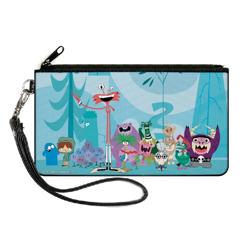 Canvas Zipper Wallet - LARGE - Foster's Home for Imaginary Friends Group Pose Blues