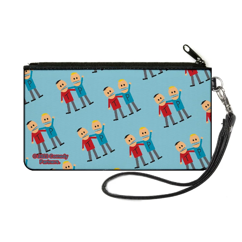 Canvas Zipper Wallet - SMALL - South Park Terrance and Phillip Hugging Pose Blue