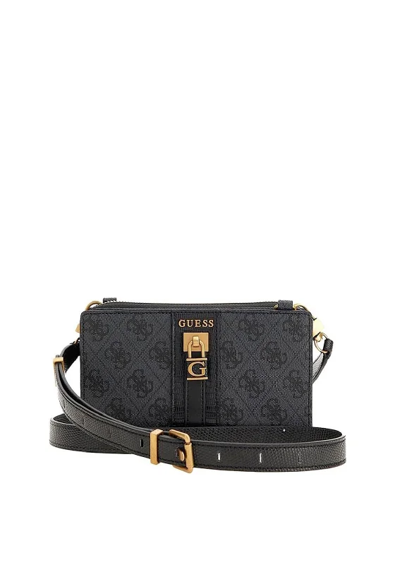 Guess Ginevra Logo Mini Crossbody Bag, Coal