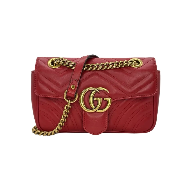 GUCCI: Quilted Leather GG Small Marmont