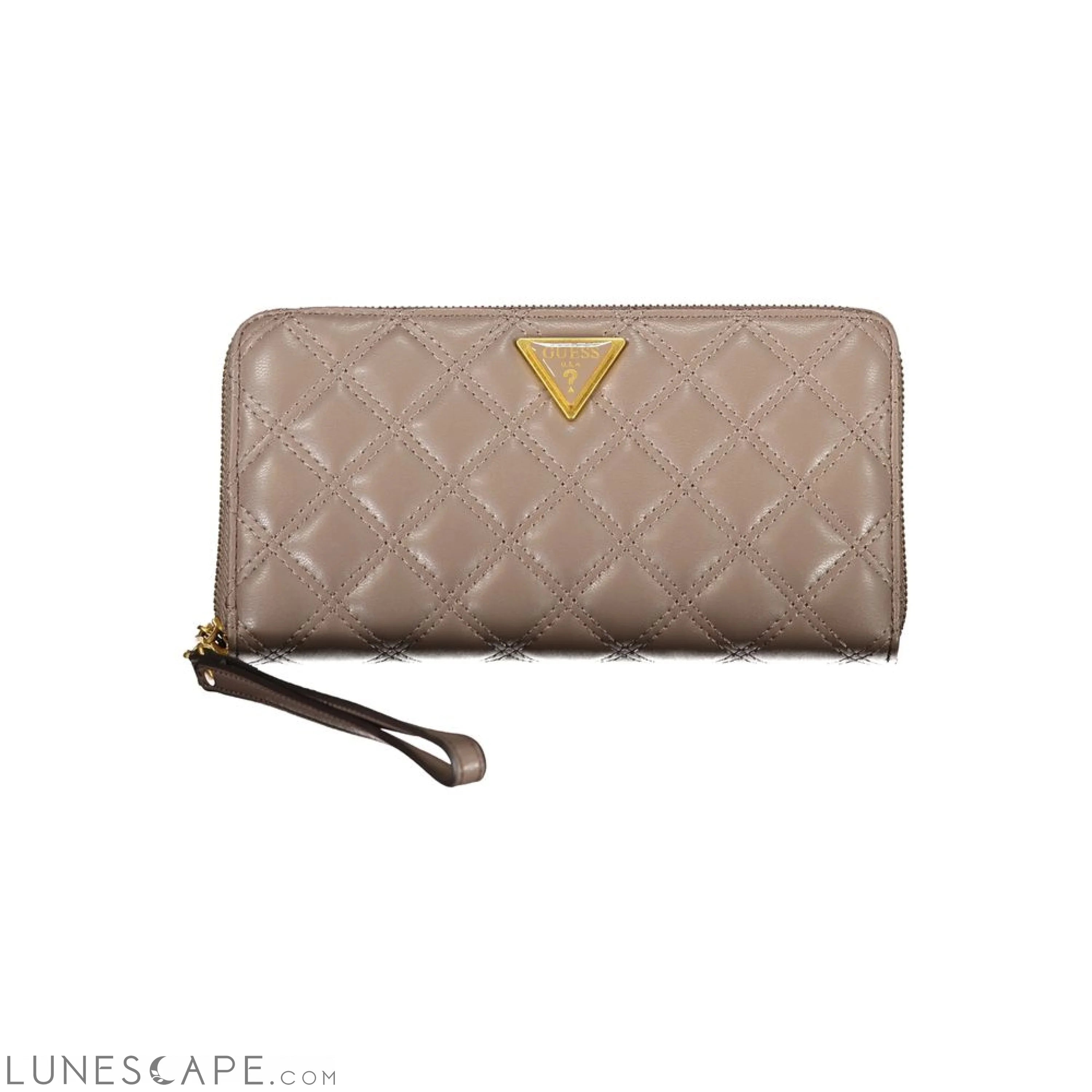 Guess Jeans Elegant Beige Zip Wallet with Chic Detailing