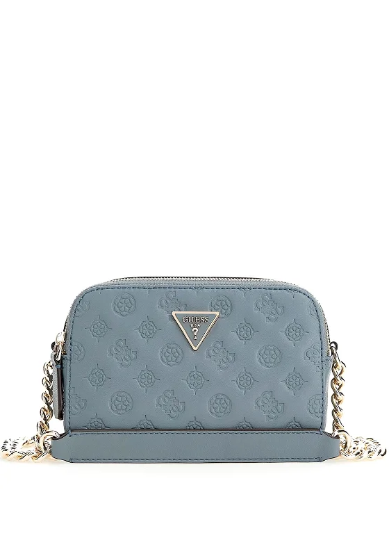 Guess Noelle Debossed Logo Mini Crossbody Bag, Slate