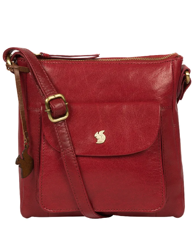 'Shona' Chilli Pepper Leather Cross Body Bag