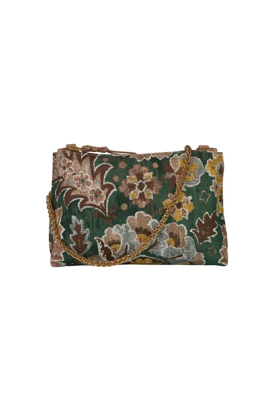 Carnation Sand Printed Leather Shoulder Bag