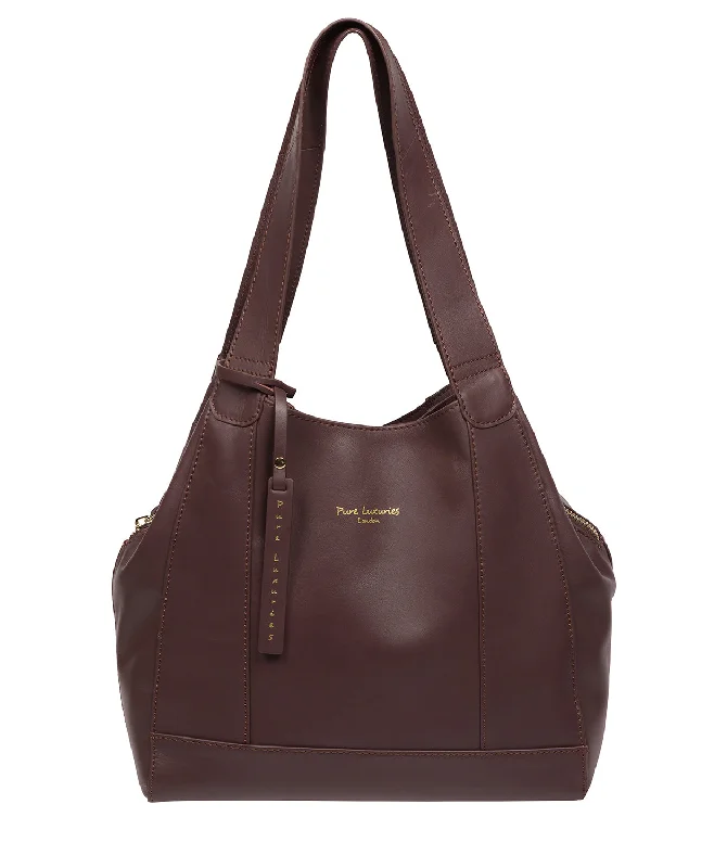 'Colette' Sangria Leather Handbag