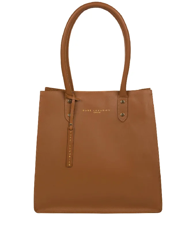 'Henley' Saddle Tan Vegetable-Tanned Leather Shopper  Bag