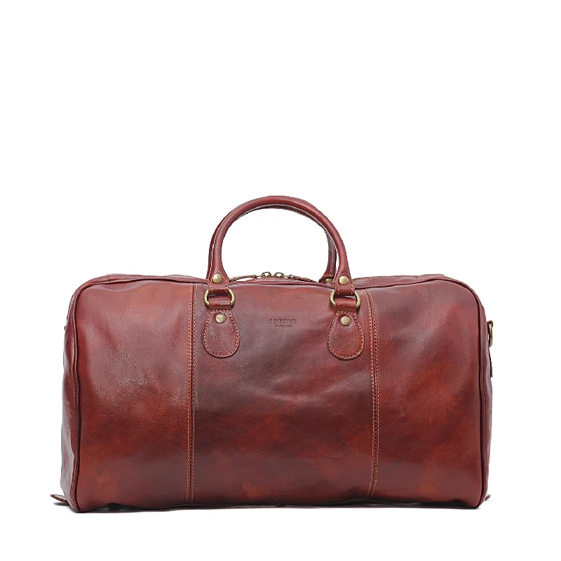 18" Small Italian Leather Duffel Bag, Travel Luggage