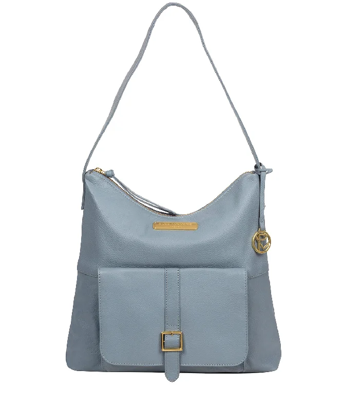 'Imogen' Blue Cloud Leather Shoulder Bag