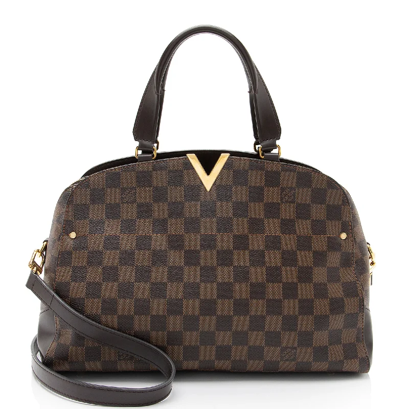 Louis Vuitton Damier Ebene Kensington Bowler Satchel (SHF-lo5hSe)