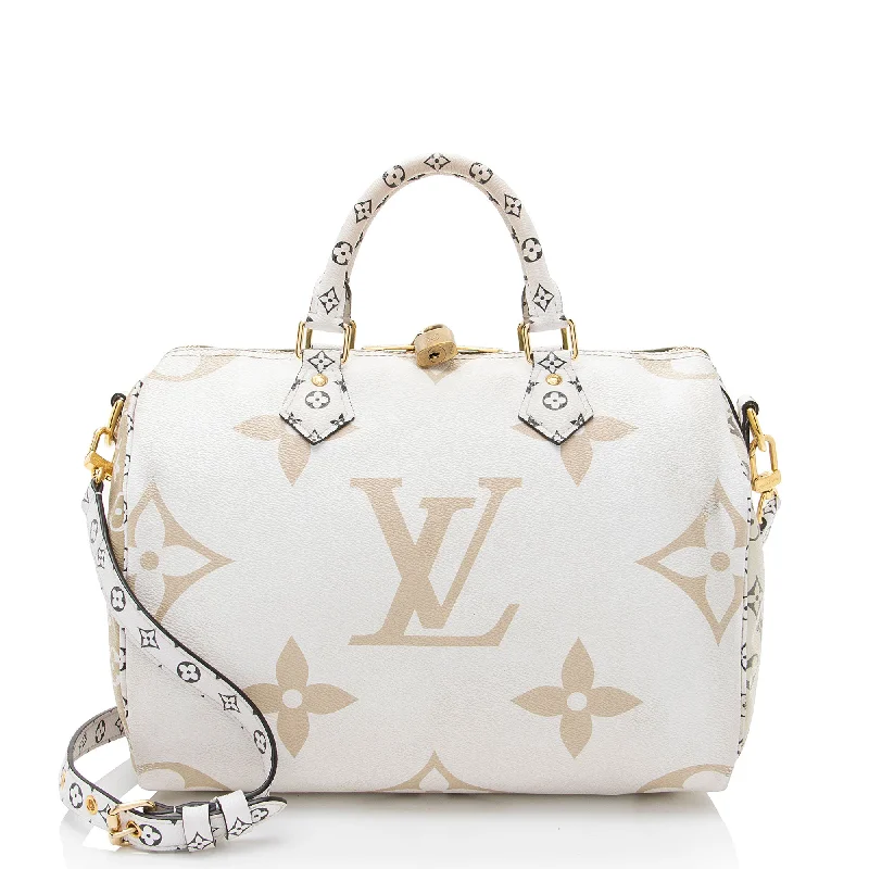 Louis Vuitton Limited Edition Giant Monogram Canvas Speedy Bandouliere 30 Satchel (SHF-fC4pMA)