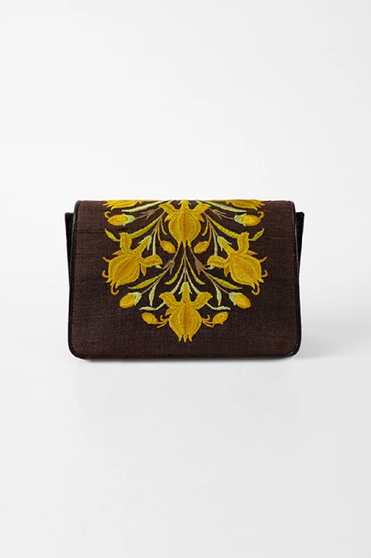 Marigold-Brown Leather Shoulder Bag