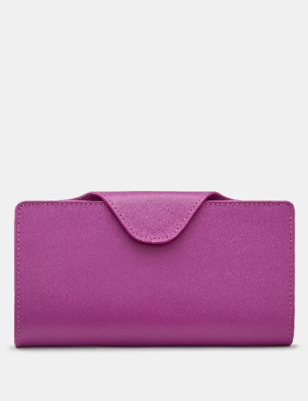 Purple Satchel Leather Purse