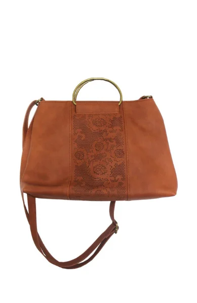 Sasha Ring Satchel in Cognac