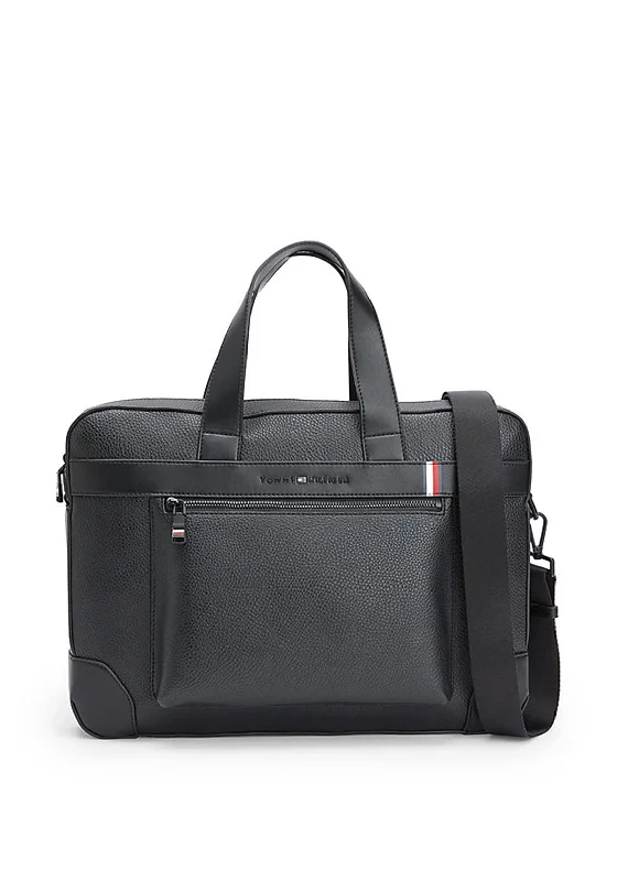 Tommy Hilfiger TH Central Laptop Bag, Black