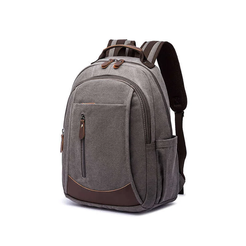 Versatile Canvas Laptop Backpack 23L - Work, Study, and Travel Companion